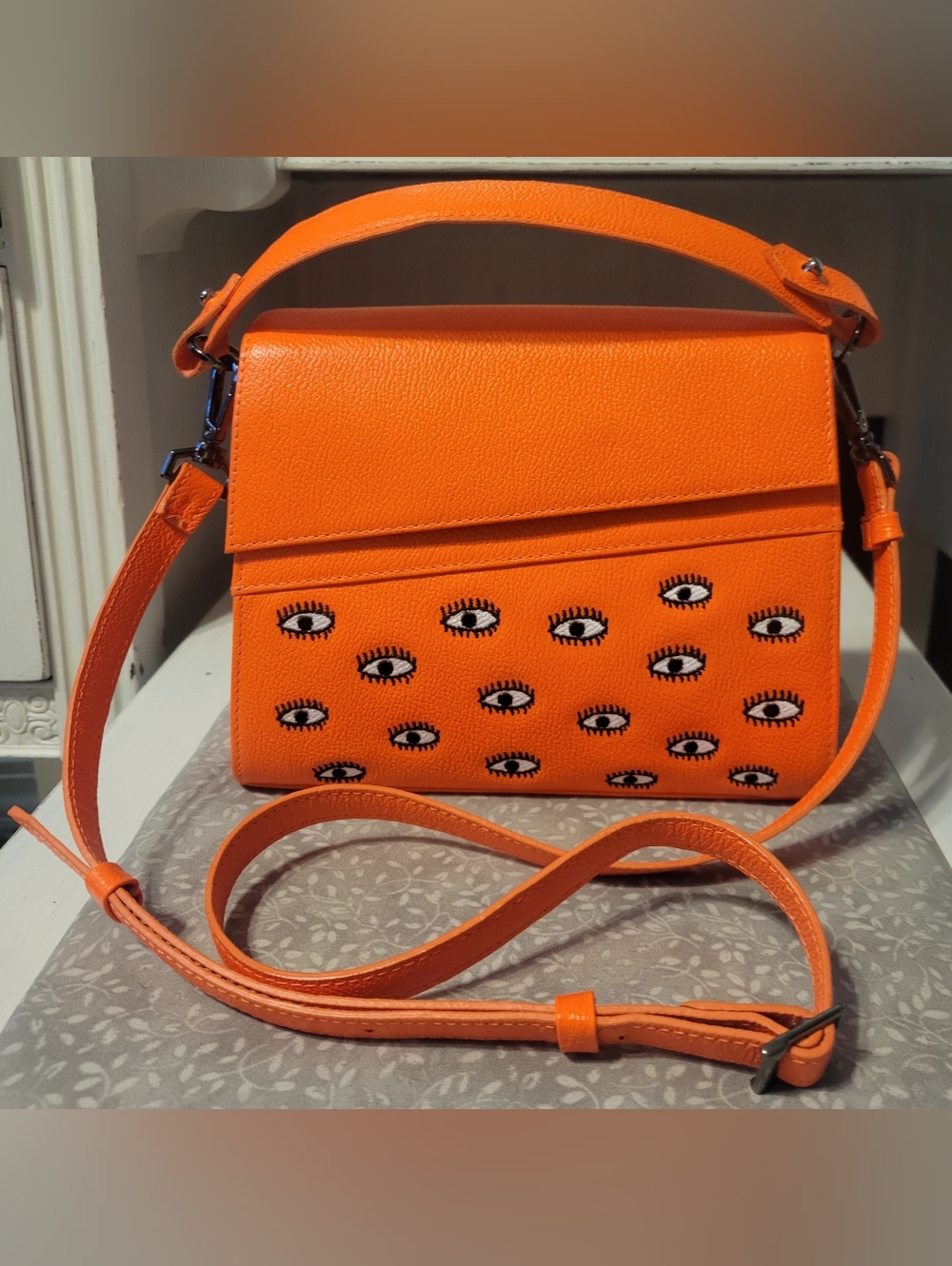 Min & Mon Anastasio Mini Orange Crossbody Bag